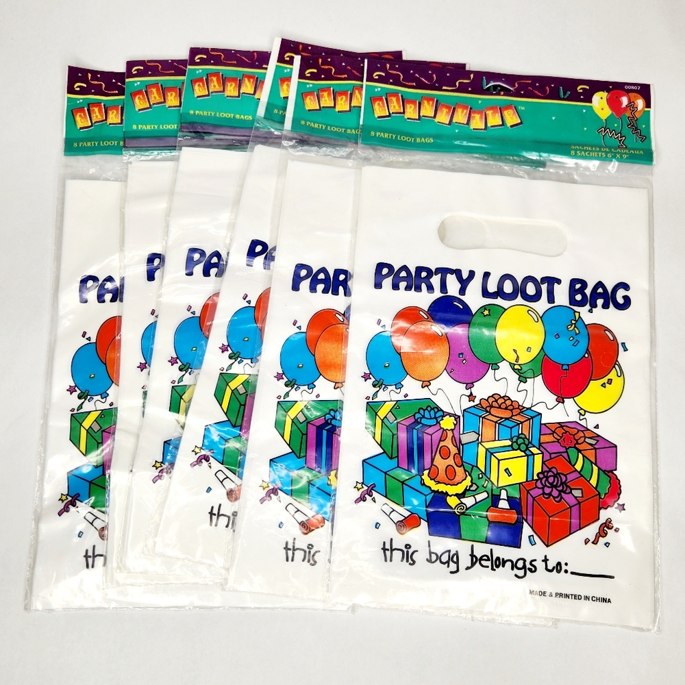 90s Vintage Birthday Party Loot Bags NWT